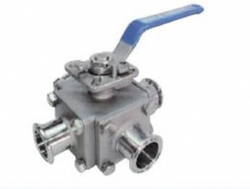 4 Way Sanitary Mounting Pad Full Port Ball Valve